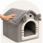 DogBedHouse Warm Flannelette & Arctic Velvet Dog House (Removable Cushion)