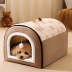 DogBedHouse Warm Hooded & Waterproof Non-Slip Dog Bed (Removable Cover)