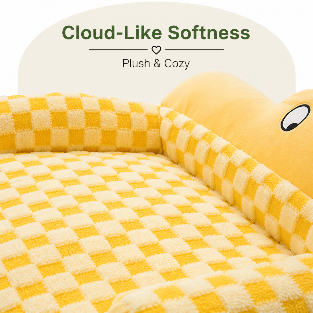 DogBedHouse Warm Plush Bolster Dog Bed