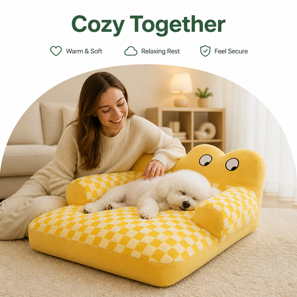 DogBedHouse Warm Plush Bolster Dog Bed