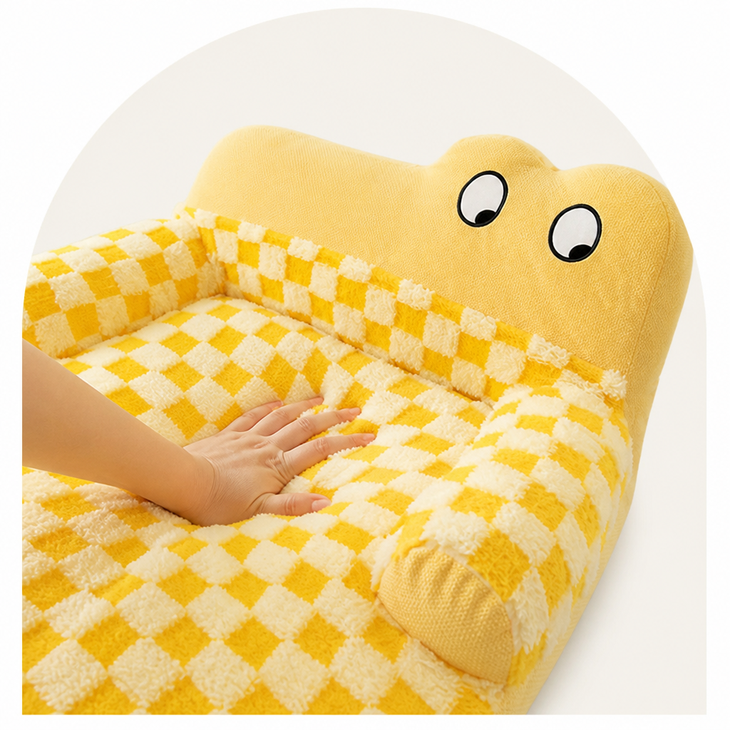 DogBedHouse Warm Plush Bolster Dog Bed