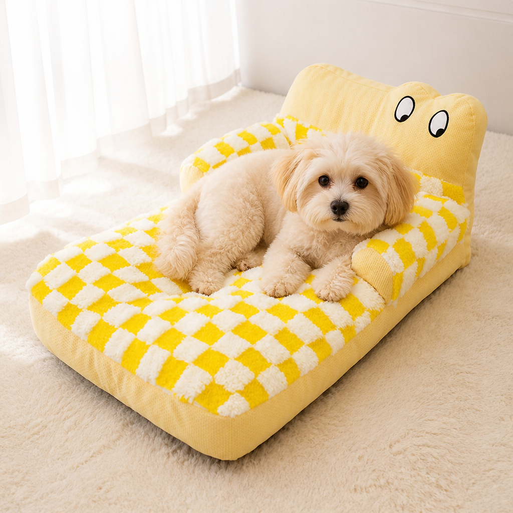 DogBedHouse Warm Plush Bolster Dog Bed