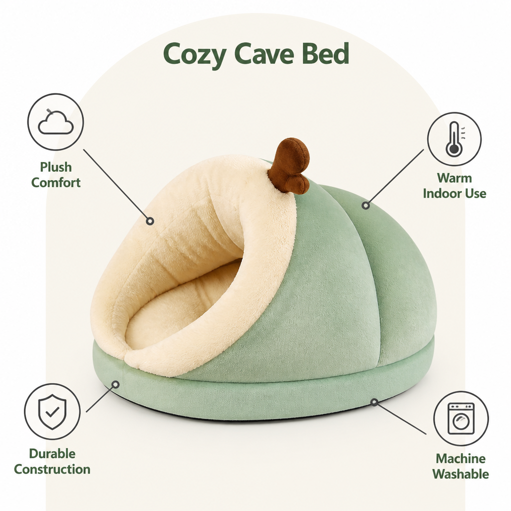 DogBedHouse Warm Plush & Easy-Care Bolster Bed