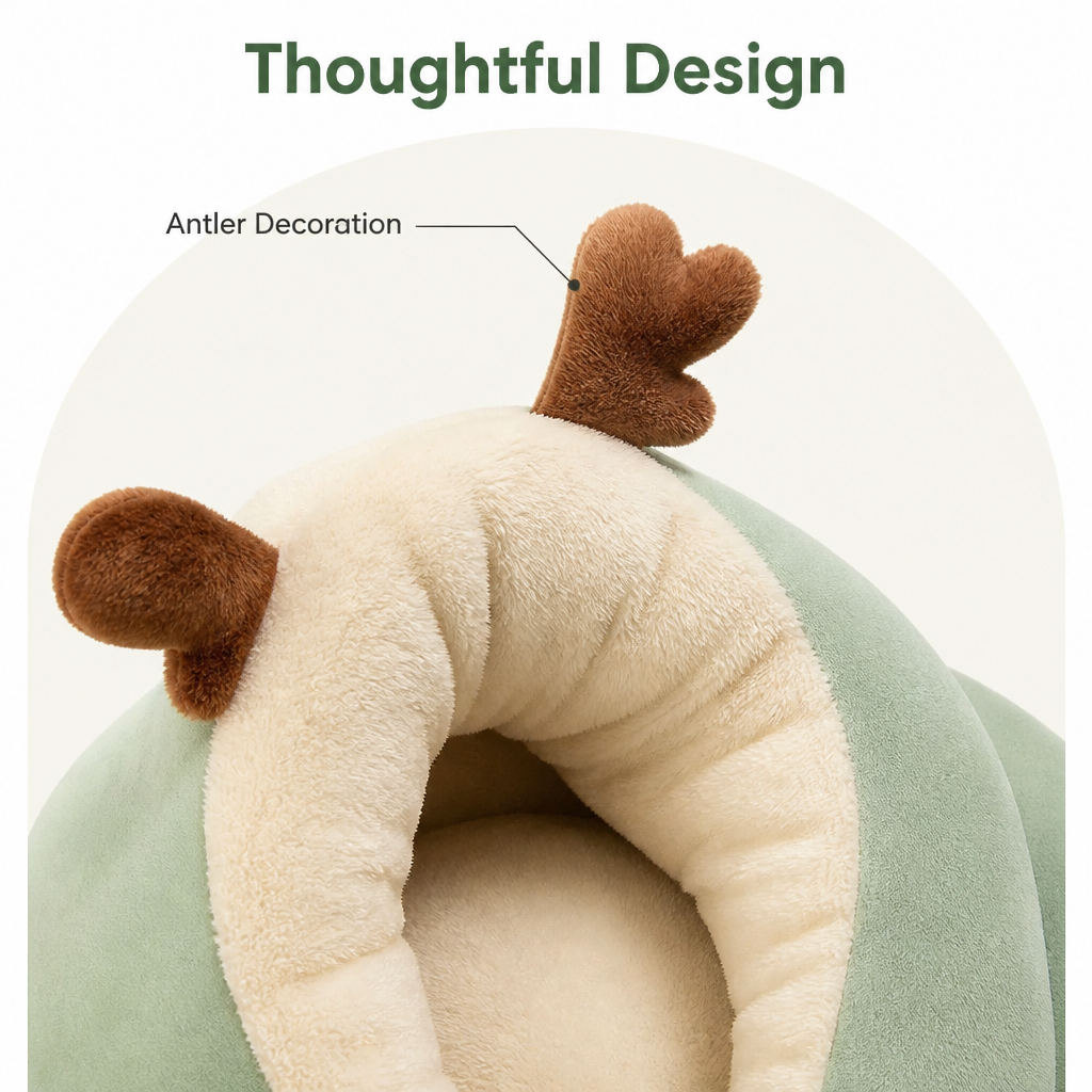 DogBedHouse Warm Plush & Easy-Care Bolster Bed