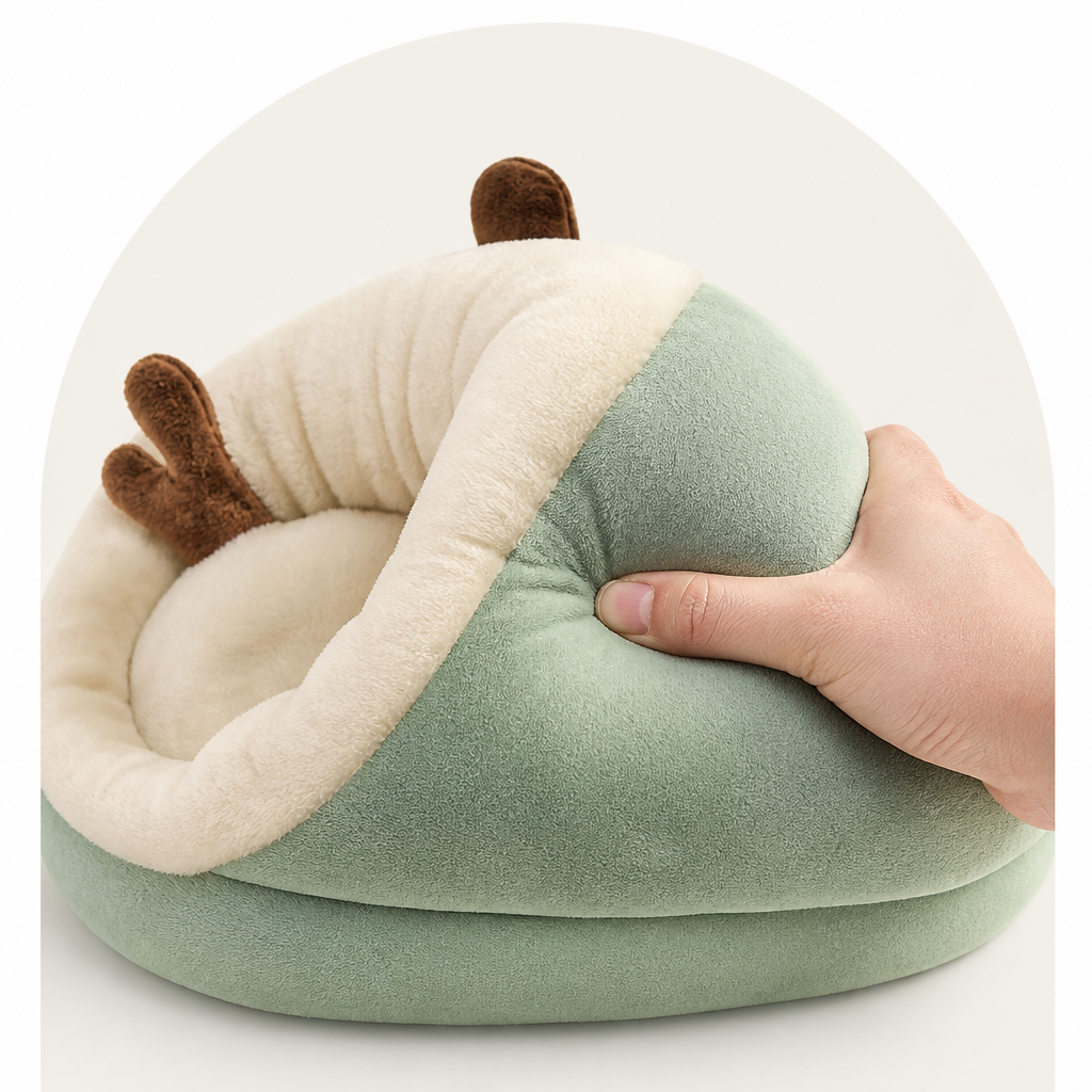 DogBedHouse Warm Plush & Easy-Care Bolster Bed