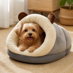 DogBedHouse Warm Plush & Easy-Care Bolster Bed