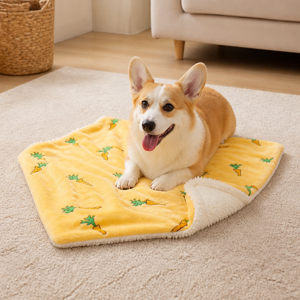 DogBedHouse Warm & Soft Flannel Pet Blanket (Machine Washable)