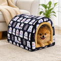 DogBedHouse Warm & Washable Plush Cave Dog Bed