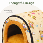 DogBedHouse Warm & Washable Plush Cave Dog Bed