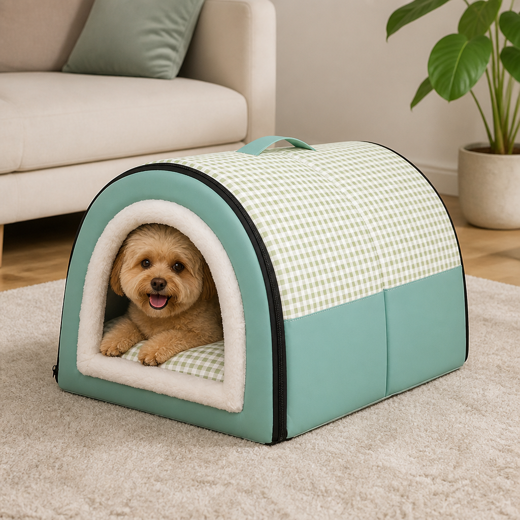 DogBedHouse Warm & Windproof Foldable Dog Bed