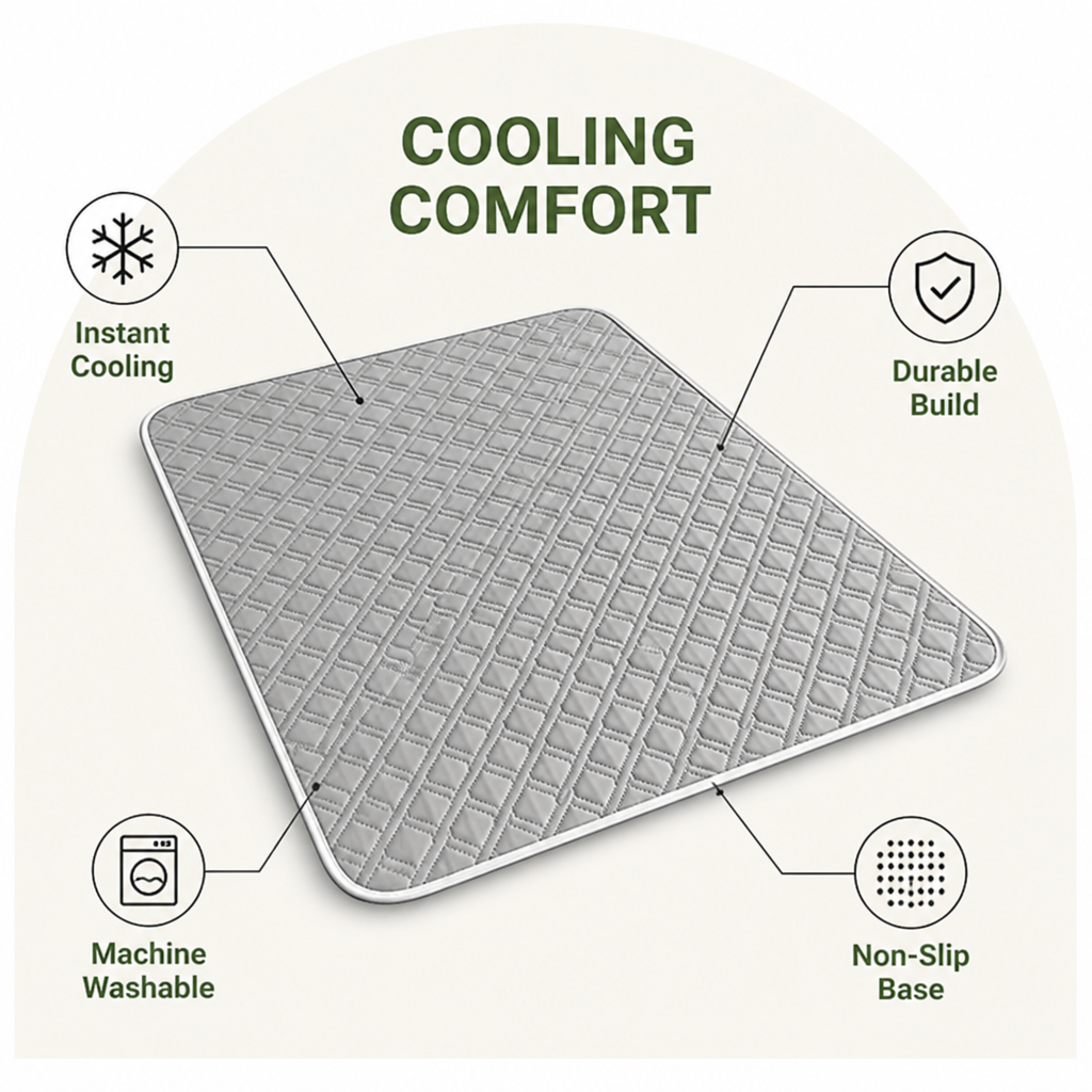 DogBedHouse Washable & Anti-Slip Cooling Pad