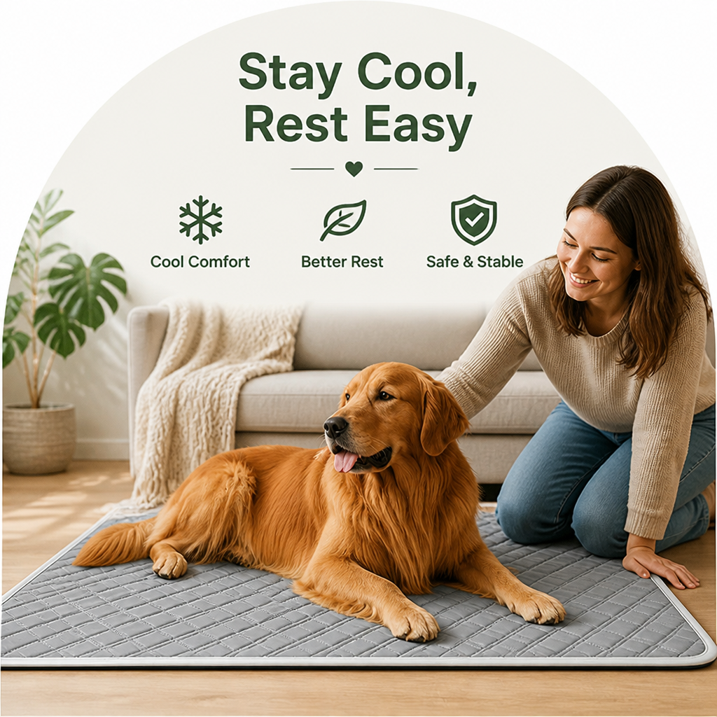 DogBedHouse Washable & Anti-Slip Cooling Pad