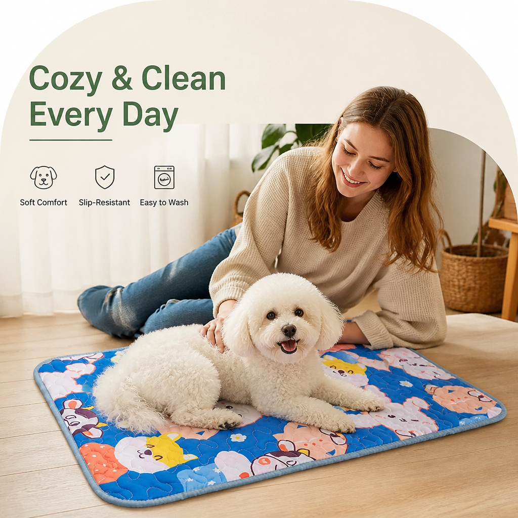 DogBedHouse Washable Bite-Resistant Anti-Slip Pet Mat