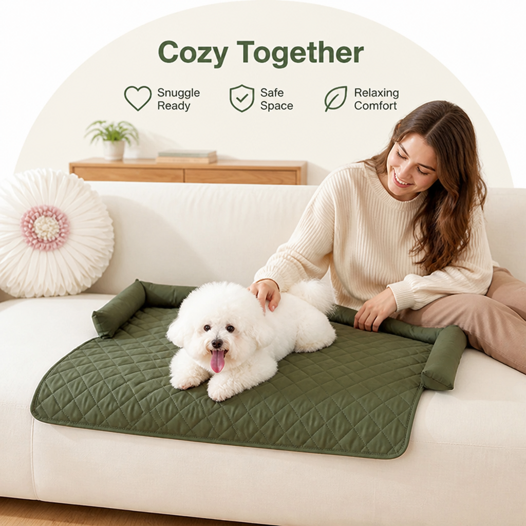 DogBedHouse Washable Calming Nest Pet Mat (Removable Cover)