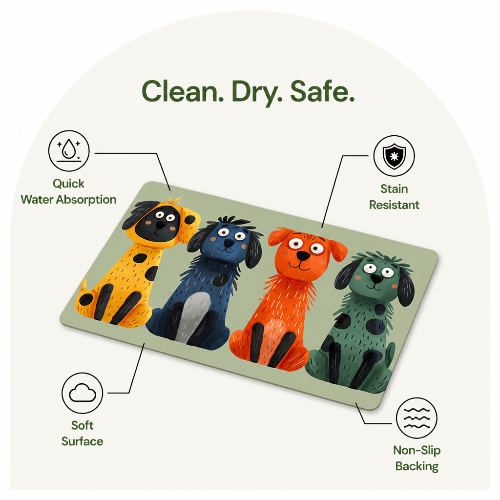 DogBedHouse Water-Absorbent Diatomaceous Earth Pet Mat