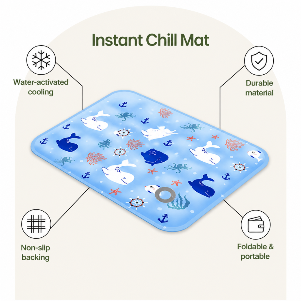 DogBedHouse Water-Activated & Non-Slip Dog Cooling Mat
