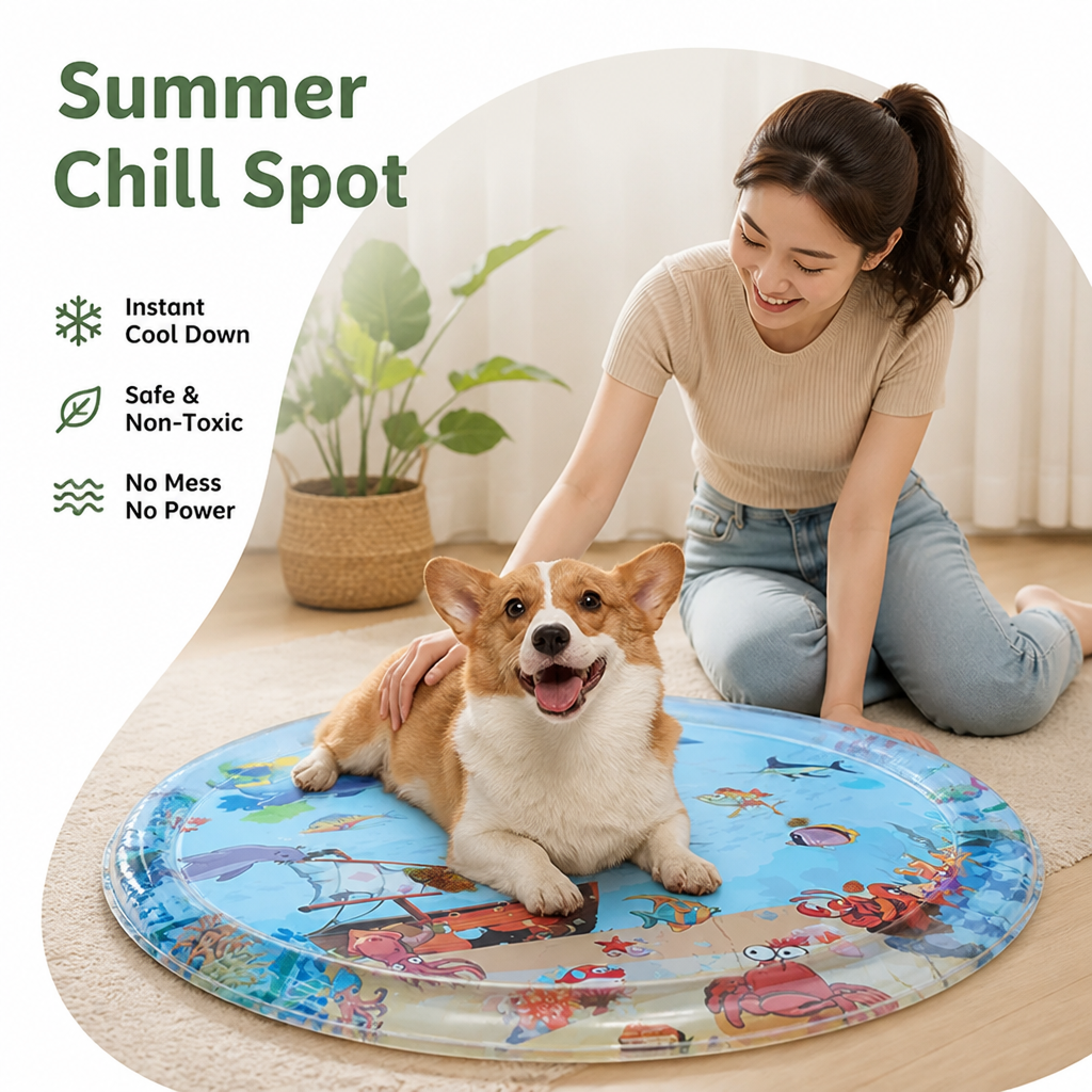 DogBedHouse Water-Filled Inflatable Washable Pet Cooling Pad