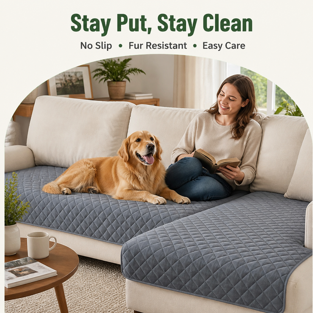 DogBedHouse Water-Repellent & Anti-Slip Hair-Resistant Sofa Mat Cover
