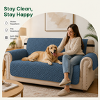 DogBedHouse Water-Repellent Quilted Sofa Cover (Anti-Slip Straps)