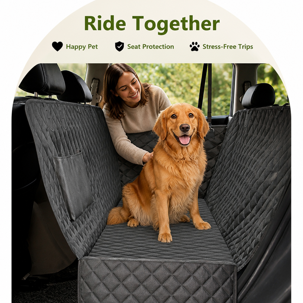 DogBedHouse Waterproof 600D Oxford & Non-Slip Car Seat Cover (Convertible Hammock)