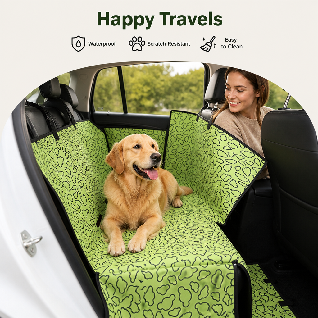 DogBedHouse Waterproof 600D Oxford Universal-Fit Car Seat Cover