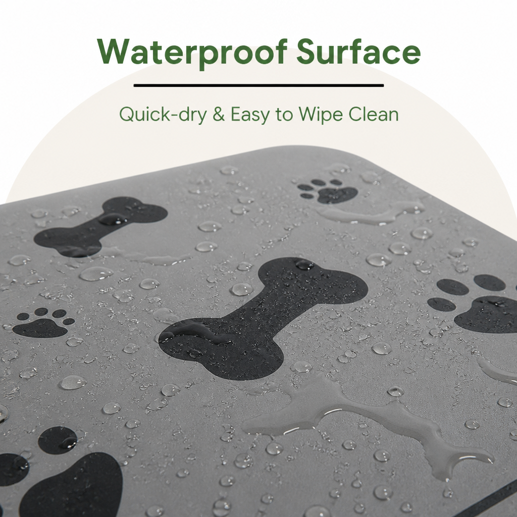 DogBedHouse Waterproof & Absorbent Non-Slip Pet Feeding Mat