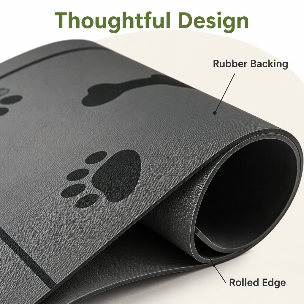 DogBedHouse Waterproof & Absorbent Non-Slip Pet Feeding Mat
