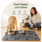 DogBedHouse Waterproof & Absorbent Non-Slip Pet Feeding Mat