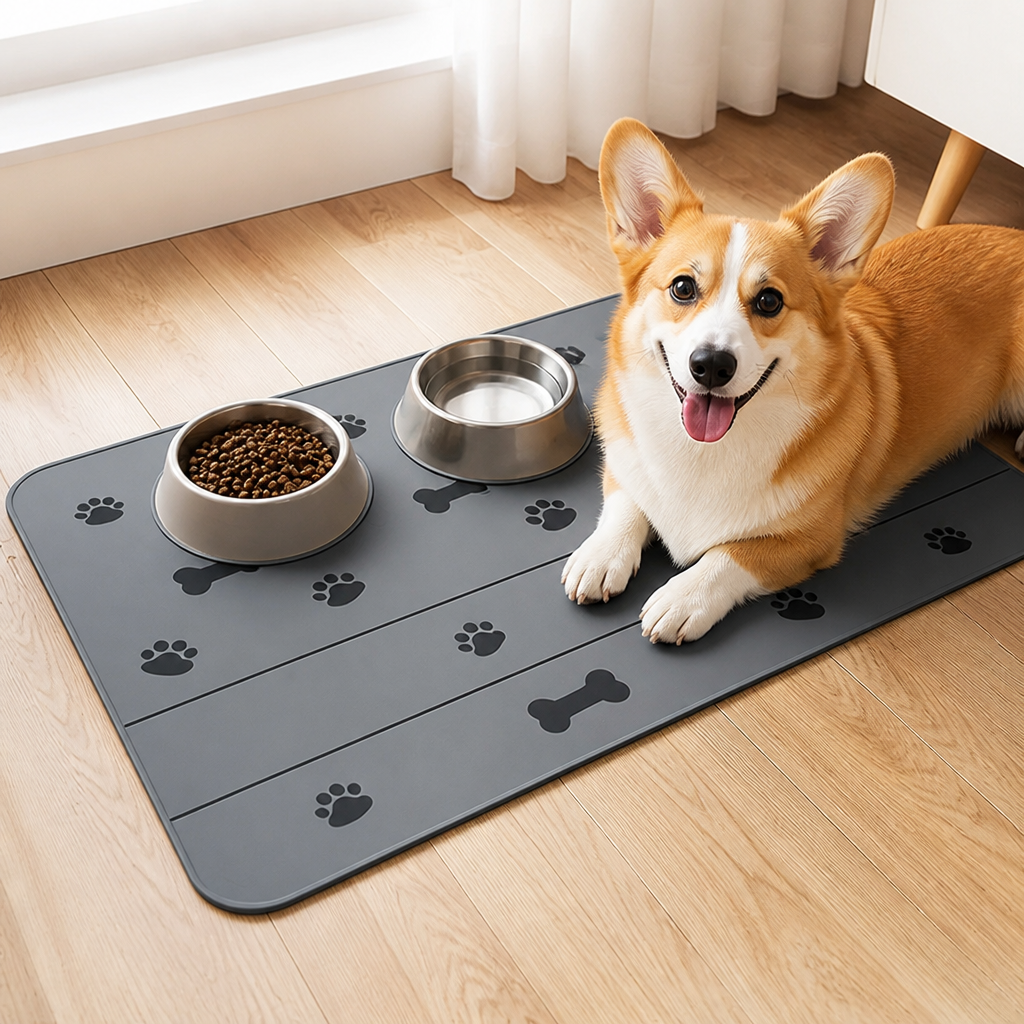 DogBedHouse Waterproof & Absorbent Non-Slip Pet Feeding Mat