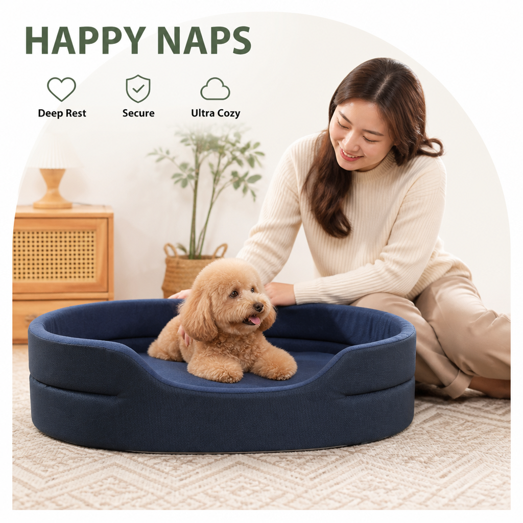 DogBedHouse Waterproof & Anti-Mite Washable Dog Bed