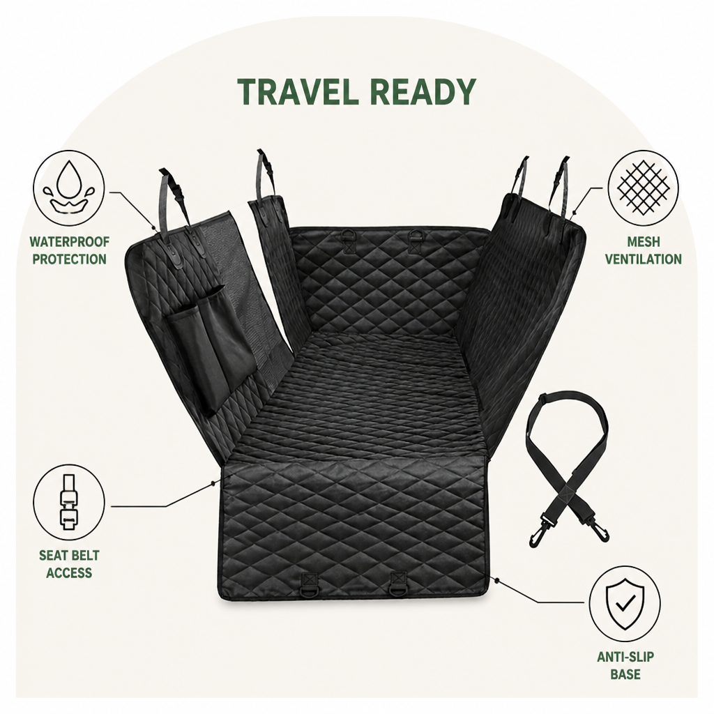 DogBedHouse Waterproof Anti-Slip Car Seat Cover