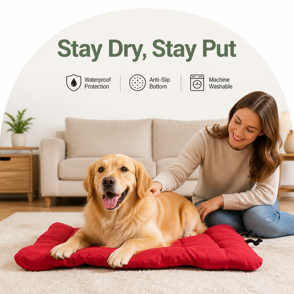 DogBedHouse Waterproof & Anti-Slip Dog Bed (Machine Washable)