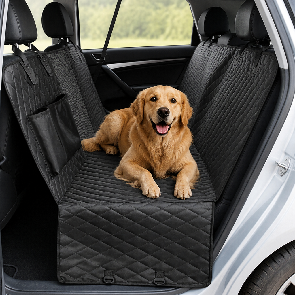 DogBedHouse Waterproof Convertible Hammock Car Seat Cover (Mesh Window)