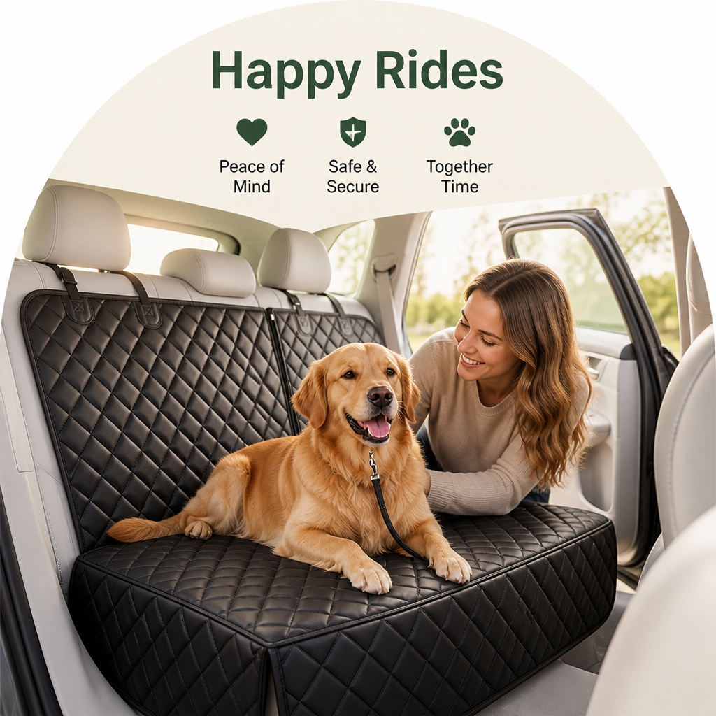 DogBedHouse Waterproof & Dirt-Proof Rear Seat Protector (Universal Fit)