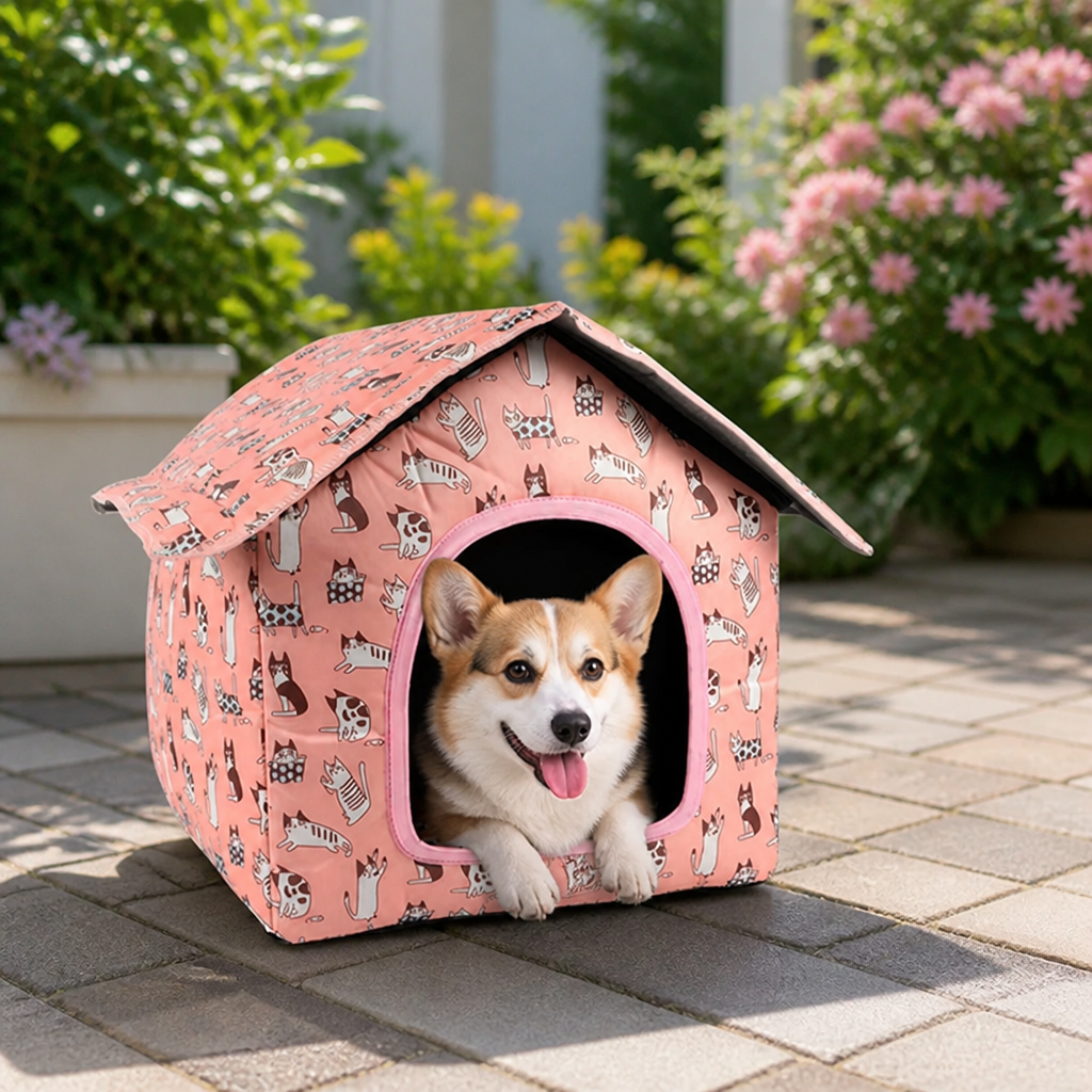 DogBedHouse Waterproof & Foldable Outdoor Pet House