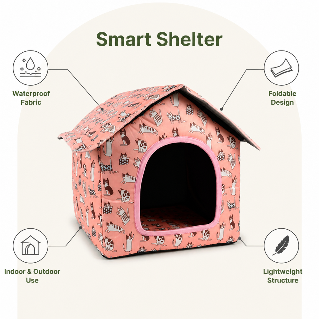 DogBedHouse Waterproof & Foldable Outdoor Pet House