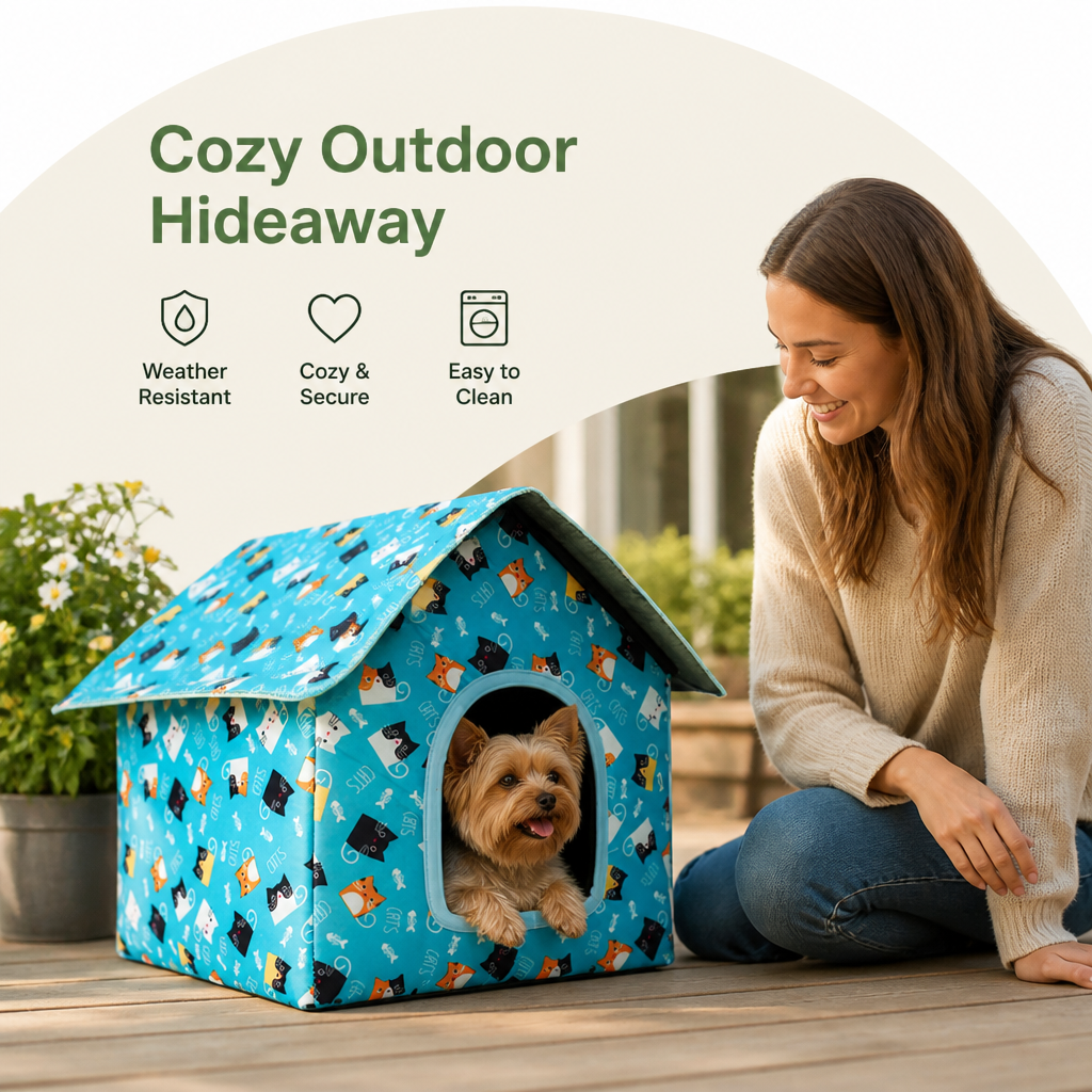 DogBedHouse Waterproof Foldable & Washable Small Pet House