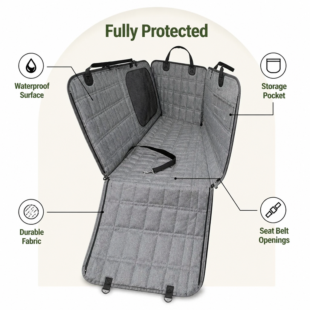 DogBedHouse Waterproof Hammock Dog Car Seat Cover