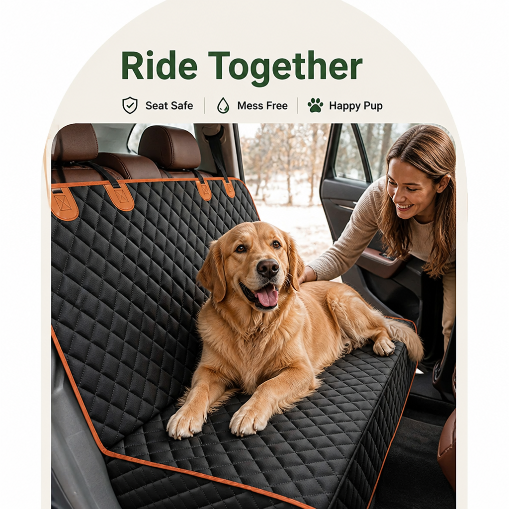 DogBedHouse Waterproof Hammock Dog Car Seat Cover (Machine-Washable)