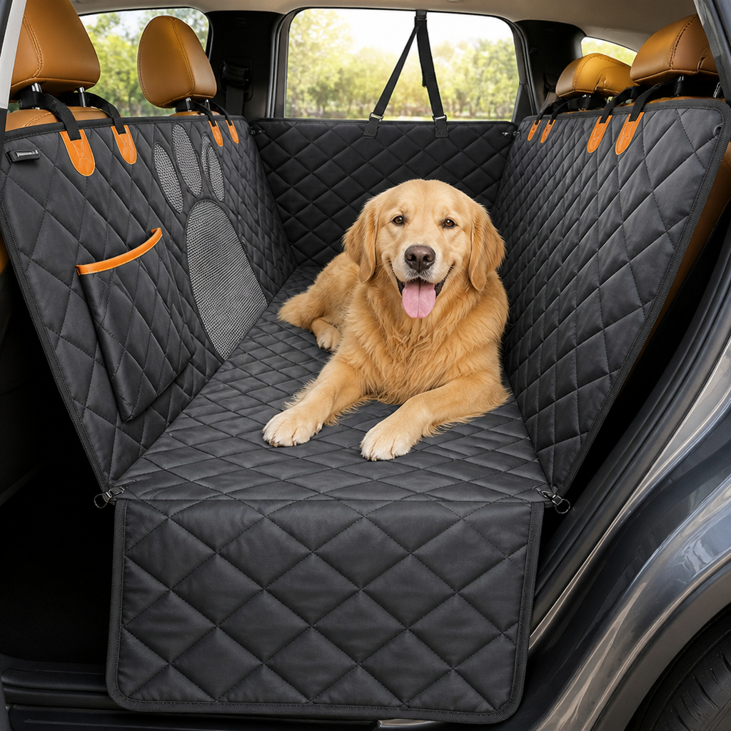 DogBedHouse Waterproof Hammock-Style Mesh Car Seat Cover (Side Zipper)