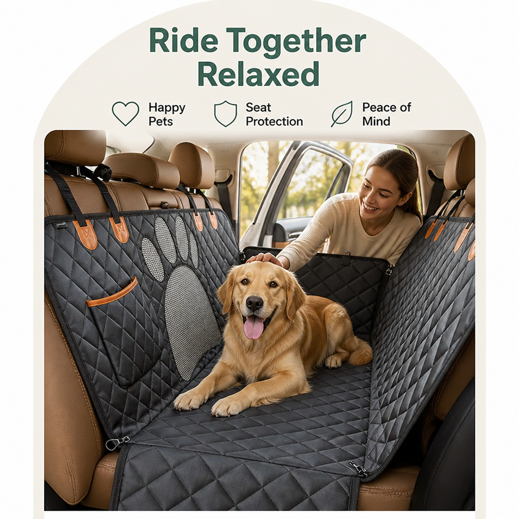 DogBedHouse Waterproof Hammock-Style Mesh Car Seat Cover (Side Zipper)