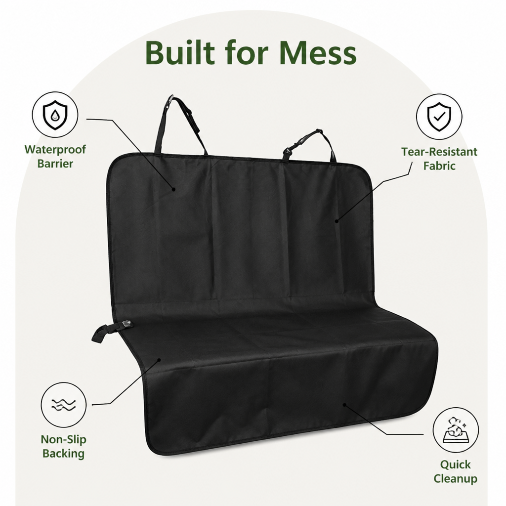 DogBedHouse Waterproof Heavy-Duty Non-Slip Car Seat Cover