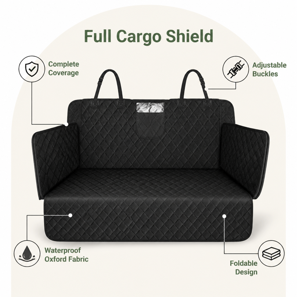DogBedHouse Waterproof Heavy-Duty Oxford SUV Cargo Cover (Foldable)