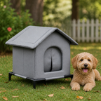 DogBedHouse Waterproof Insulated Elevated Outdoor Pet House