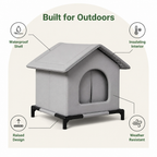 DogBedHouse Waterproof Insulated Elevated Outdoor Pet House