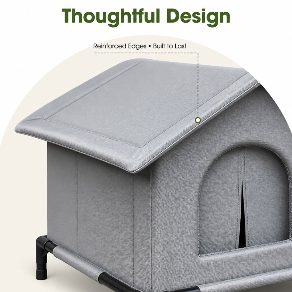 DogBedHouse Waterproof Insulated Elevated Outdoor Pet House