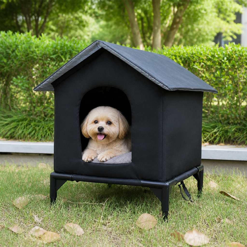 DogBedHouse Waterproof & Insulated Foldable Pet Cave Bed (Washable)
