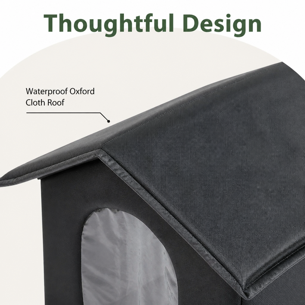 DogBedHouse Waterproof & Insulated Foldable Pet Cave Bed (Washable)