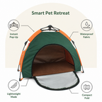 DogBedHouse Waterproof & Lightweight Pop-Up Pet Tent (Removable Cushion)