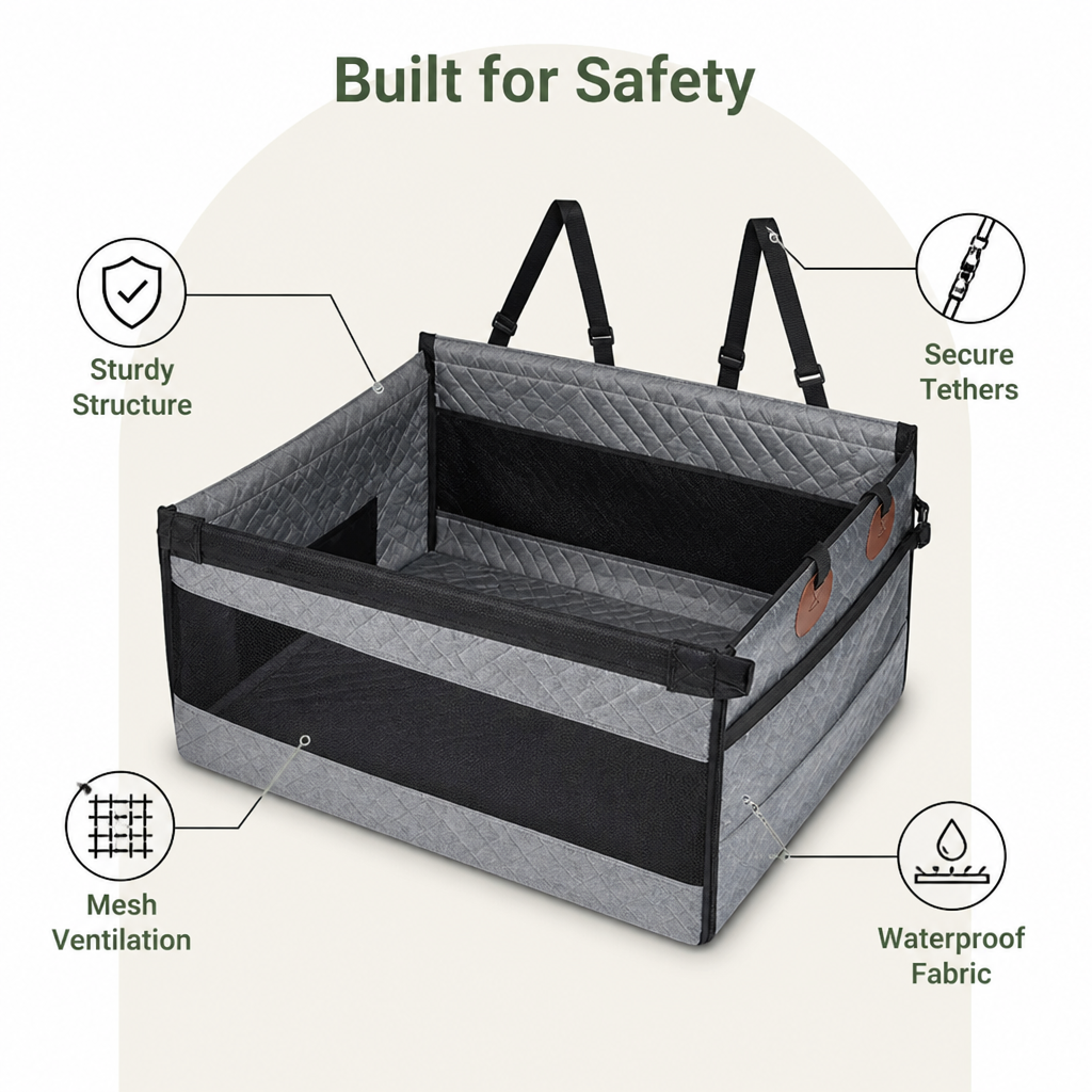 DogBedHouse Waterproof & Non-Slip Back Seat Hammock